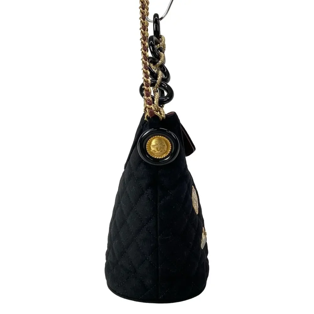 Chanel Matelasse Shoulder Bag Cotton Jersey Lambskin